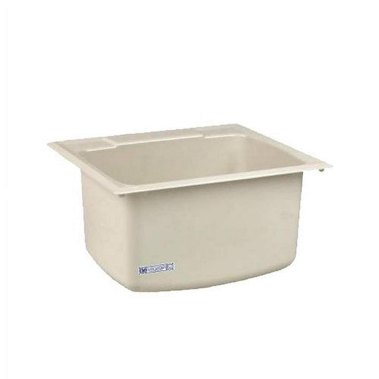 MUSTEE 22 in. x 25 in. x 13.75 in. Molded Fiberglass Drop in Utility Sink  in White 10 - The Home Depot