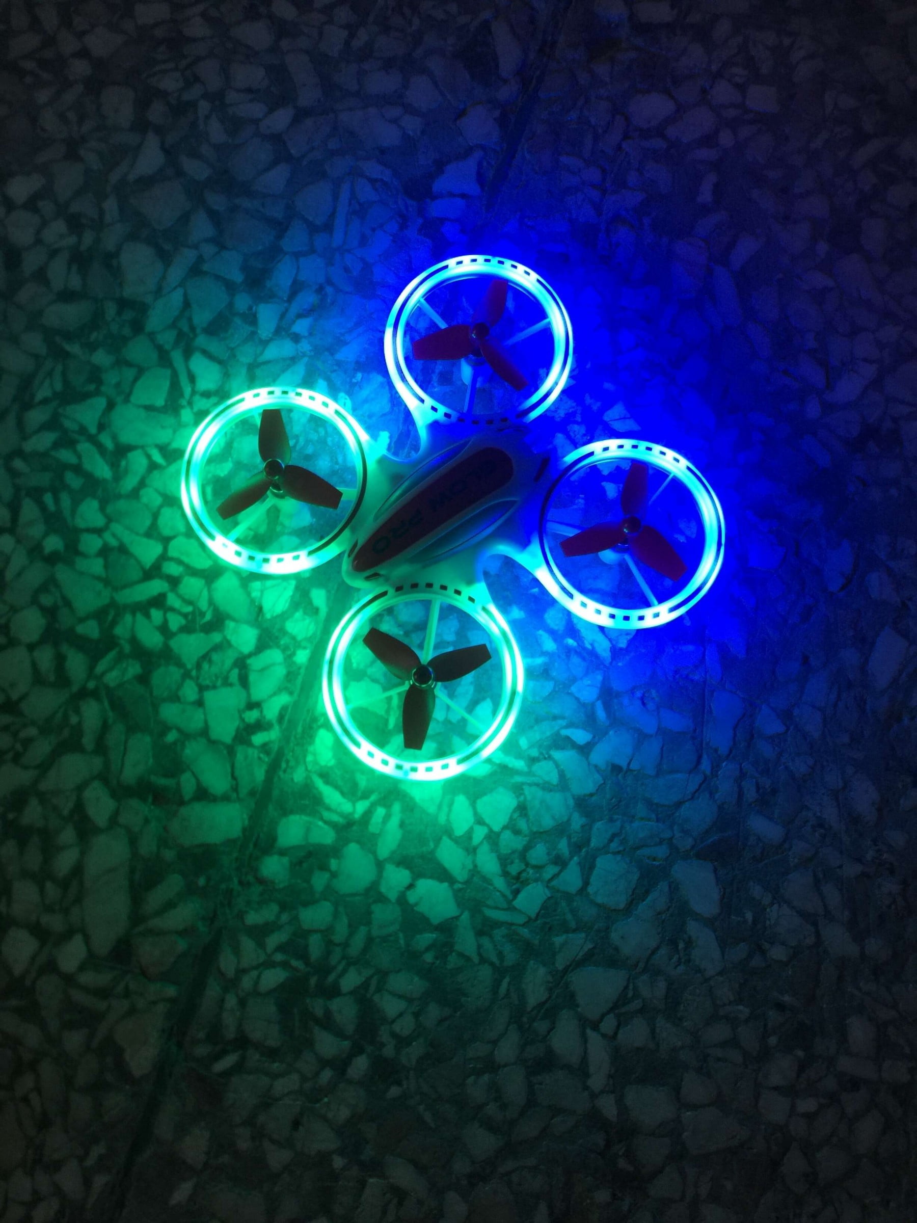The Drone Zone Mini LED Voyager Explorer Quadcopter Night Flyer For Beginners - Red