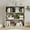 Light Ivory (Vertical Striped Paper), variant on YUSAZENS 6-Cube Ivory Wooden Bookshelf Organizer, 3-Tier Open Bookcase with Anti-Tip Design, Vertical Striped Paper Finish for Home Office Living Room Bedroom