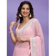 Sequinned Pure Georgette Saree - 27282074