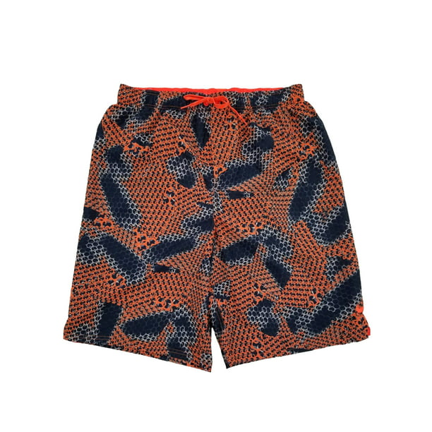 Nike - Nike Mens Navy Blue & Orange Swim Trunks Swim Shorts Board ...