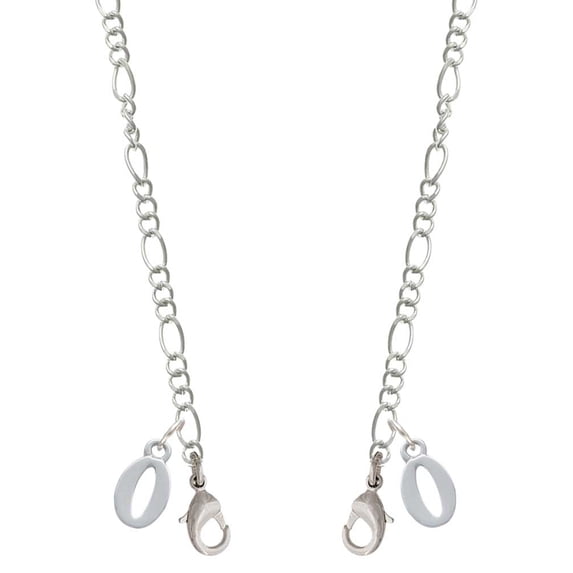 Silvertone Number - 0 - Silvertone Face Mask Necklace