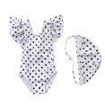 thumbnail image 1 of Baby Girl Swimsuit Cute One Piece Bathing Suit with Sun Protection Ruffles Swimwear (9M-6T), 1 of 3
