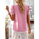 thumbnail image 4 of Blusas de Verano para Mujer, Camisas de , Conjuntos de Vacaciones Modernos, Camisetas de Corta para Negocios, Blusas Casuales de Moda. Rosa XL, 4 of 10
