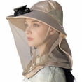 thumbnail image 1 of Full Coverage Sun Hat With Mosquito Net & Cooling Fan UPF50 UV Protection Wide Brim Shoulder, 1 of 8
