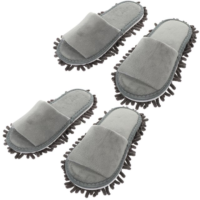 WHAMVOX 2Pares De Calcetas Mop Para Limpieza De Pisos Color Con Material Absorbente
