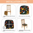thumbnail image 4 of Pioneer Flower Seat Covers for Dining Room Chairs Set Of 6,Stretch Printed Washable Chair Seat Cover with Elastic Ties and Button,Removable Waterproof Couch Cushion Covers, 4 of 6