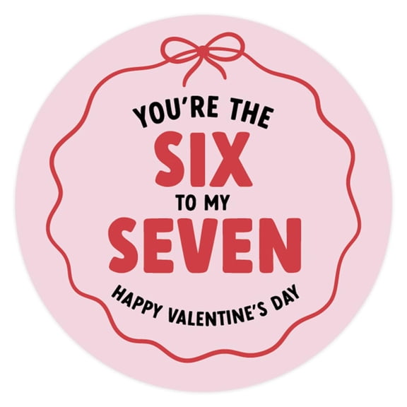 Koyal Wholesale 40pk 67 Valentine 2in Stickers Coquette Bow Six to My Seven