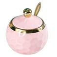 thumbnail image 2 of MesaSe Ceramic Sugar Bowl Container with Lid and Spoon Spice Seasoning Box Ceramic Condiment Pot Condiment Jar for Counter Orange, 2 of 8