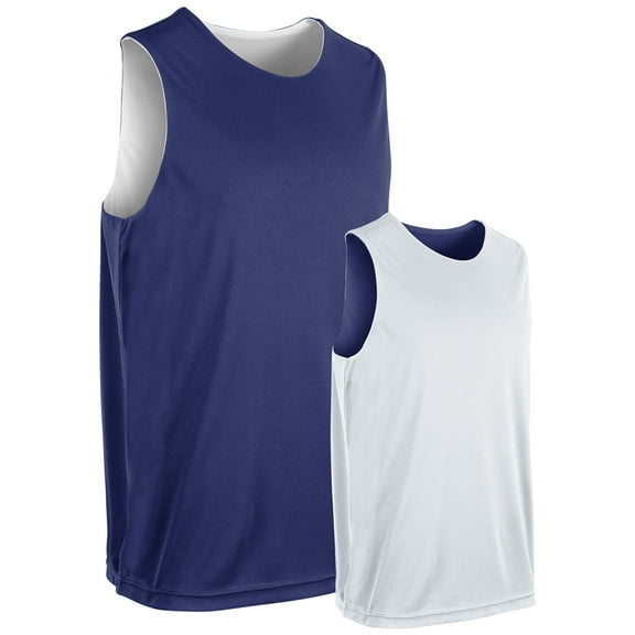 Vision Reversible Basketball Jersey - PURPLE,WHITE - M
