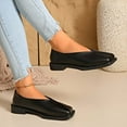 thumbnail image 4 of FRSASU Women Casual Versatile Cool and Eye-Catching Lightweight Shallow Mouth French Mary Shoe Temperament Soft Sole Small Leather Shoes Black, 4 of 9