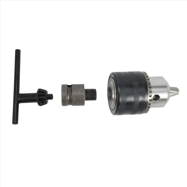 2Conjunto Adaptador de Broca Portabrocas de 1.5-13 mm Llave de Cambiada de 1/2 Pulgada en Taladros Eléctricos