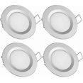 thumbnail image 1 of x LED Recessed Spotlight 12V Hole 58-65mm 3W 6400K Recessed Ceiling Light for Motorhome Boat Caravan Van Yacht Cool White (Silver Finish), 1 of 5
