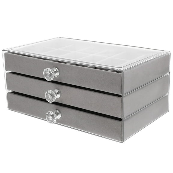 Phlegsive Jewelry Organizer with Drawer Necklace Earrings Rings Organizer Bracelets Storage Container