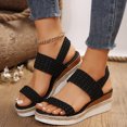thumbnail image 2 of CAICJ98 Womens Shoes Sandals for Women Closed Toe Braided Womens Fisherman Sandals Comfortable Women's Flats Shoes,Black, 2 of 5