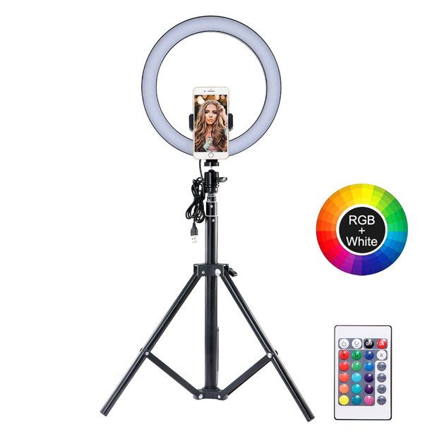 Trípode Telescópico De Luz De Relleno De Anillo Y Lámpara De Relleno De Anillo De Control Remoto Con Clip Para Teléfono sonducket EL011197-00