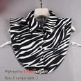 thumbnail image 2 of LoudSung Fake Collar Detachable Half Shirt Blouse False Collar Elegant Zebra Stripe Rose Decorative Designs for Women Girls, 2 of 7