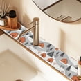 thumbnail image 2 of Yayeee Faucet Mat for Kitchen Sink 30" Diatomite Long Splash Guard Pad, Orange Cartoon Houses, 2 of 7