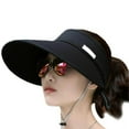 thumbnail image 1 of Pare-soleil Femmes Grand Bord UV Protection Plage Chapeau de Soleil Réglable pour l'Extérieur, 1 of 4