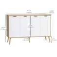 thumbnail image 3 of HOMCOM Buffet de 47 Pouces, Armoire Buffet avec Tablettes Ajustables, Naturel, 3 of 10