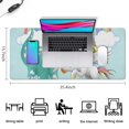 thumbnail image 5 of Long Mouse Pads for Desk,Dinosaur and Unicorn Pattern Desk Mats on Top Of Desks, Desk Mouse Pad Extra Large with 3mm Non-Slip Base and Stitched Edge for Gaming,Office,Work,Home 35.4"x15.7", 5 of 6