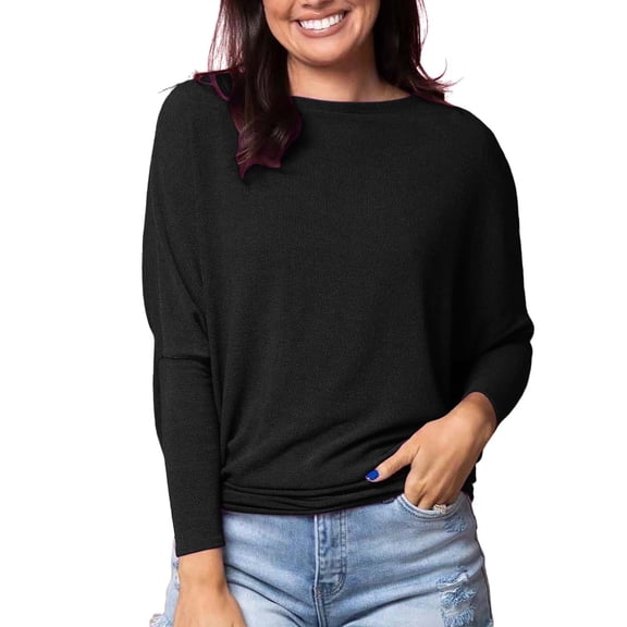 Dyfzdhu Long Sleeve T-shirt For Women Long Sleeve Tops Crewneck Oversized Shirts Tshirts Fall Outfits Tunic Tops Fashion Clothes Casual Top