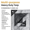 thumbnail image 6 of WHITEDUCK Super Heavy Duty Poly Tarp Cover 16 Mil & 10 Mil with Grommets and Reinforced Edges (Brown, White & Silver Black) (Silver Black- 16 Mil, 16' x 20'), 6 of 7