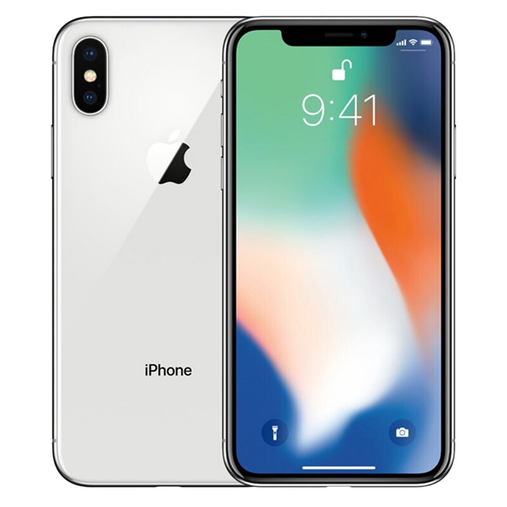 Refurbished Apple iPhone X 64GB Fully Unlocked Silver (Scratch and Dent