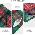 thumbnail image 5 of Buffalo Plaid Green Red Men's Athletic Shorts,Men's Pajama Bottoms for Home and Rest-XXL, 5 of 7