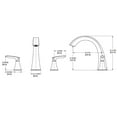 thumbnail image 3 of Pfister Weller 2-Handle Roman Tub Trim in Brushed Nickel Faucet, 3 of 4