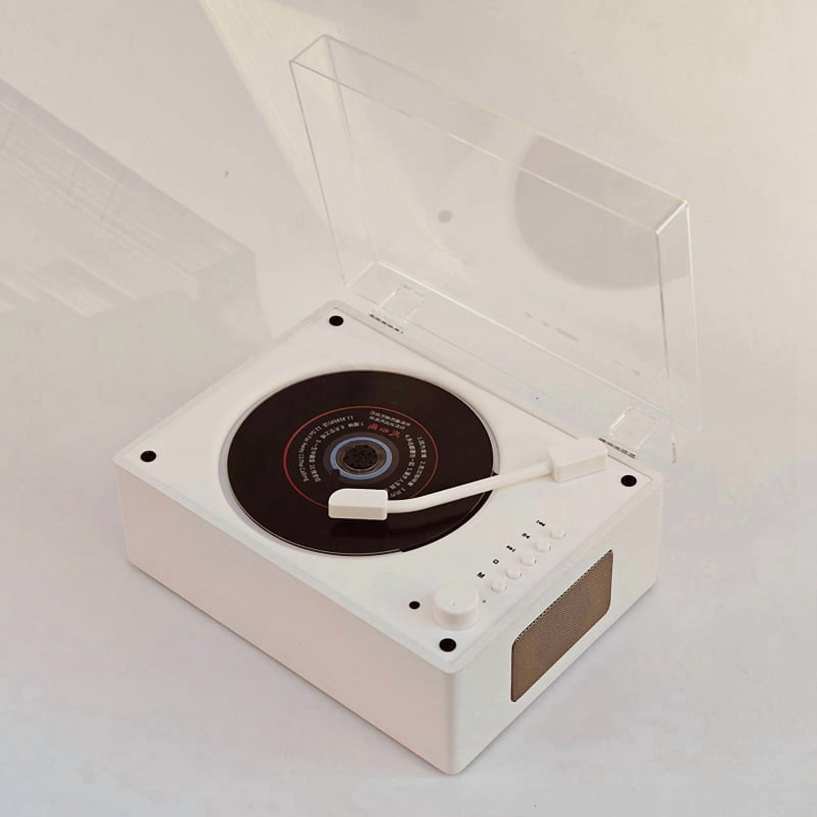 Bluetooth Speaker CD Player Compatible with Bluetooth 5.1 Album Player Tray-Loaded CD Player Walnut