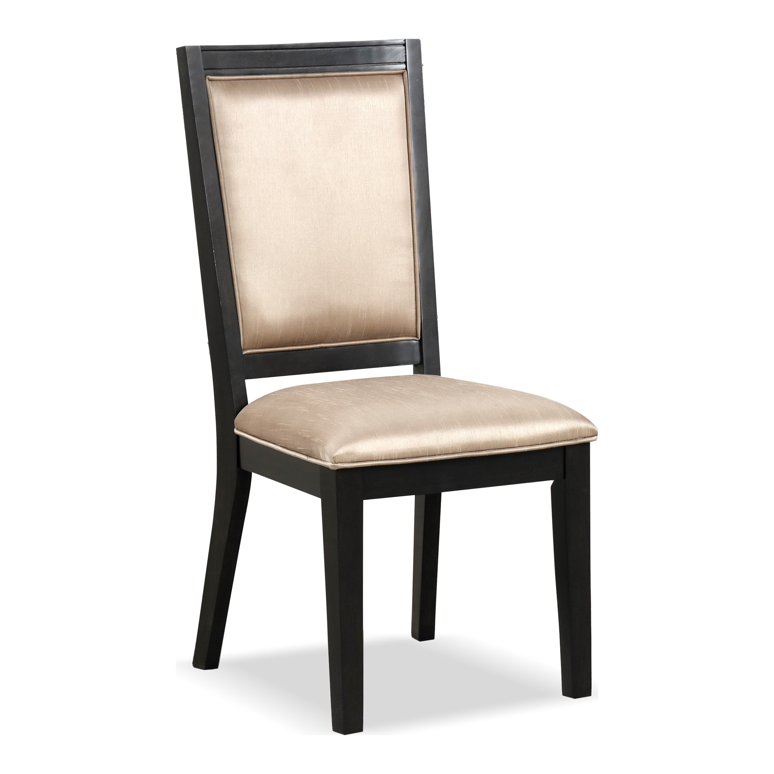 Furniture of America Halcyon Upholstered Solid Wood Side Chairs, Set of 2, Espresso