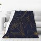thumbnail image 1 of Balery Copper-Gold Gloss Outline Flower Manta de Felpa Suave y Acogedora – Cobija de Franela Aterciopelada para Cama, Lavable y Cálida para Sofá, Mascotas, Transpirable-40"x30", 1 of 7