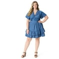 thumbnail image 5 of Jessica Simpson Women's Plus Oakleigh Baby Doll Peplum Top, Sizes 0X-5X, 5 of 5