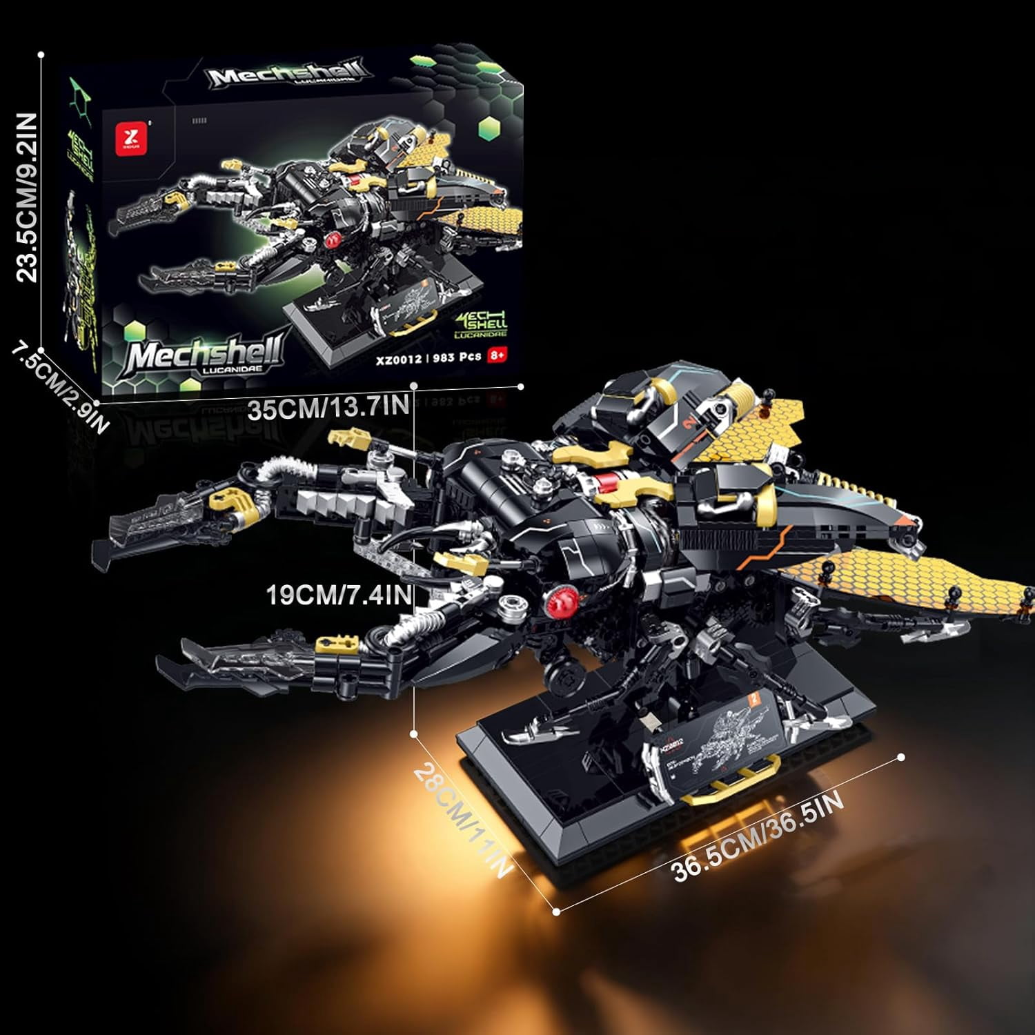 GZBricker Mechanical insects Emperor Stag Beetle Building Set