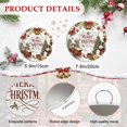 thumbnail image 6 of Welcome Sign for Front Door, Christmas Round Metal Wall Art Wreaths, Winter Snowman Farmhouse Cardinal Xmas Balls Outdoor Indoor Wall Hanging Sign for Porch Decor Housewarming Gifts 7.9 Inch, 6 of 8