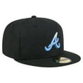 thumbnail image 3 of Men's New Era Black Atlanta Braves Tonal Koi 59FIFTY Fitted Hat, 3 of 6
