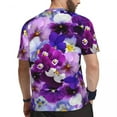 thumbnail image 3 of T Shirt For Men Purple Flower Power T-Shirt Pretty Floral Hippie Sportswear T-Shirts Short Sleeve Qu, 3 of 7
