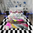 thumbnail image 1 of Erosebridal Graffiti Sports Car Bedding Queen Size, Splash Racing Car Duvet Set, Ultra Soft 7 Pieces, 1 of 5