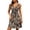 Black, variant on Women’s Leopard Print V-Neck Twist Front Mini Dress, Sleeveless Loose Fit Casual Summer Sundress, 1 Piece, Sizes S Through XXL