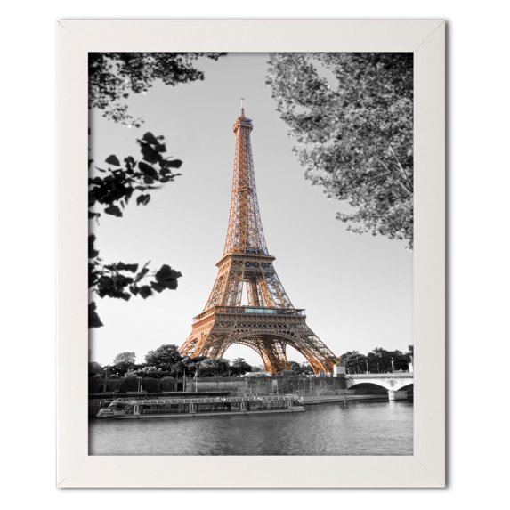 Gango Home Decor Vertical Matin sur la Seine by Alan Blaustein (Ready to Hang); One 12x18in White Framed Print
