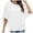 White, variant on Womens T Shirts Short Sleeve Crewneck Solid Color T-shirt Summer Flowy Loose Breathable Casual Daily Tops Black L