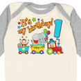 thumbnail image 4 of Inktastic It's My Birthday Circus Train 1st Birthday Boys or Girls Long Sleeve Baby Bodysuit, 4 of 5