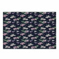 thumbnail image 1 of Navy and Blush Cutting Board, Tropical Flower Bouquets and Flying Hummingbirds Tiny Little Hearts, Decorative Tempered Glass Cutting and Serving Board, Small Size, Indigo Green Pink, by Ambesonne, 1 of 1