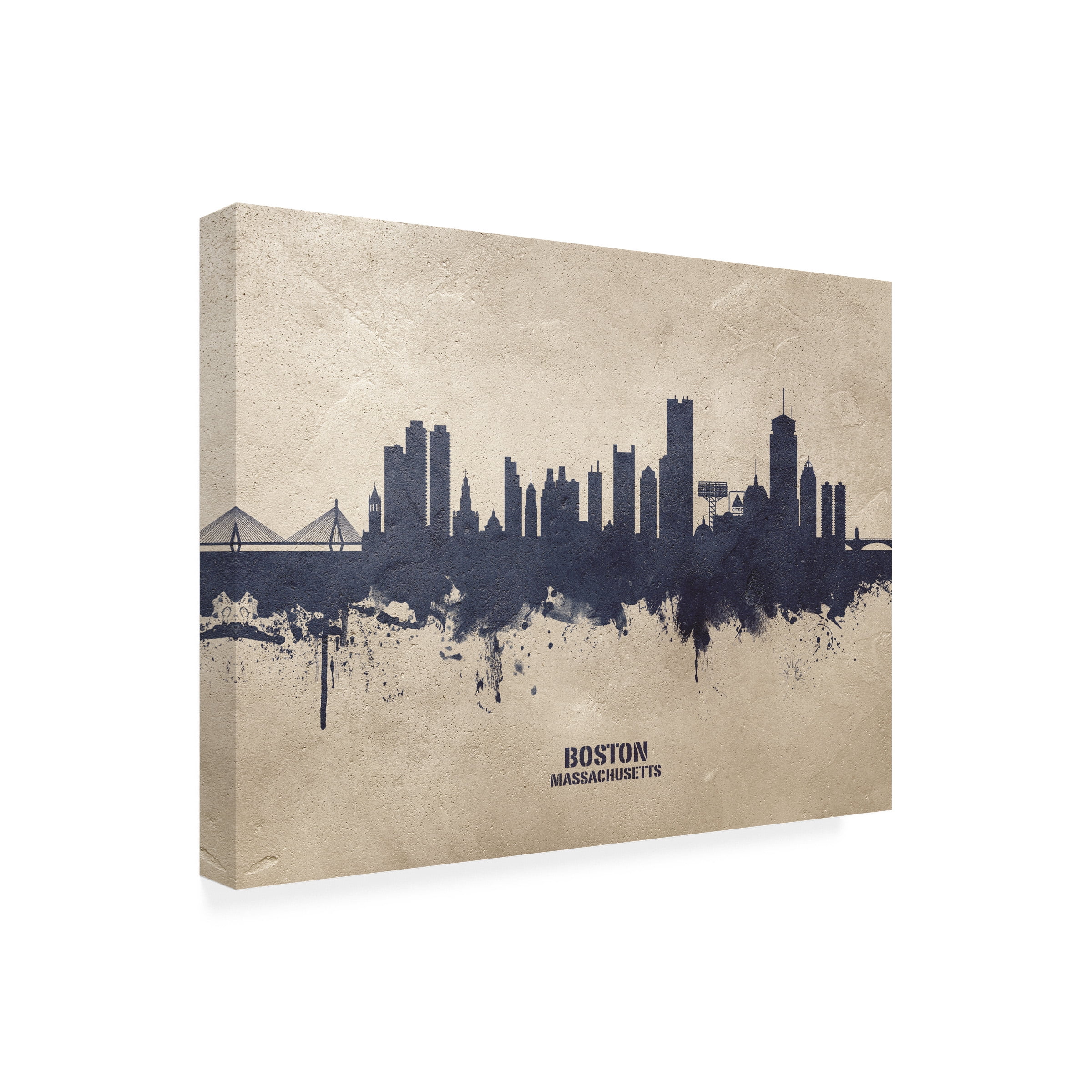 Michael Tompsett 'Boston Massachusetts Skyline Concrete' Canvas Art