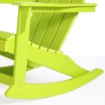 thumbnail image 6 of FADINGFREE Outdoor Patio Rocking Chair, All-Weather HDPE Patio Rocker with Wide Armrests for Porch, Lawn & Garden, Lime Green, 6 of 9