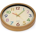 thumbnail image 3 of Children's wall clock, 12.5 inches / 32 cm Children's wall clock with silent clockwork and colorful, 3 of 4