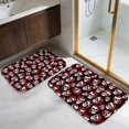 thumbnail image 5 of Skull and Rose Gothic Pattern Bath Mat Set Of 2,Non-Slip Rug for Bathroom,Kitchen,Bedroom,Entrance, 30x17 and 23.5x15.7 Inches, 5 of 5