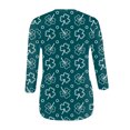 thumbnail image 3 of St. Patrick's Day Shirts for Women 3/4 Sleeve Clover Shamrock Graphic Tee Tops Casual Holiday Blouses Tunics, 3 of 3