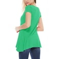 thumbnail image 3 of Women's Casual Short Sleeve Relaxed Fit Round Neck Side Pockets Tunic Top, 3 of 4
